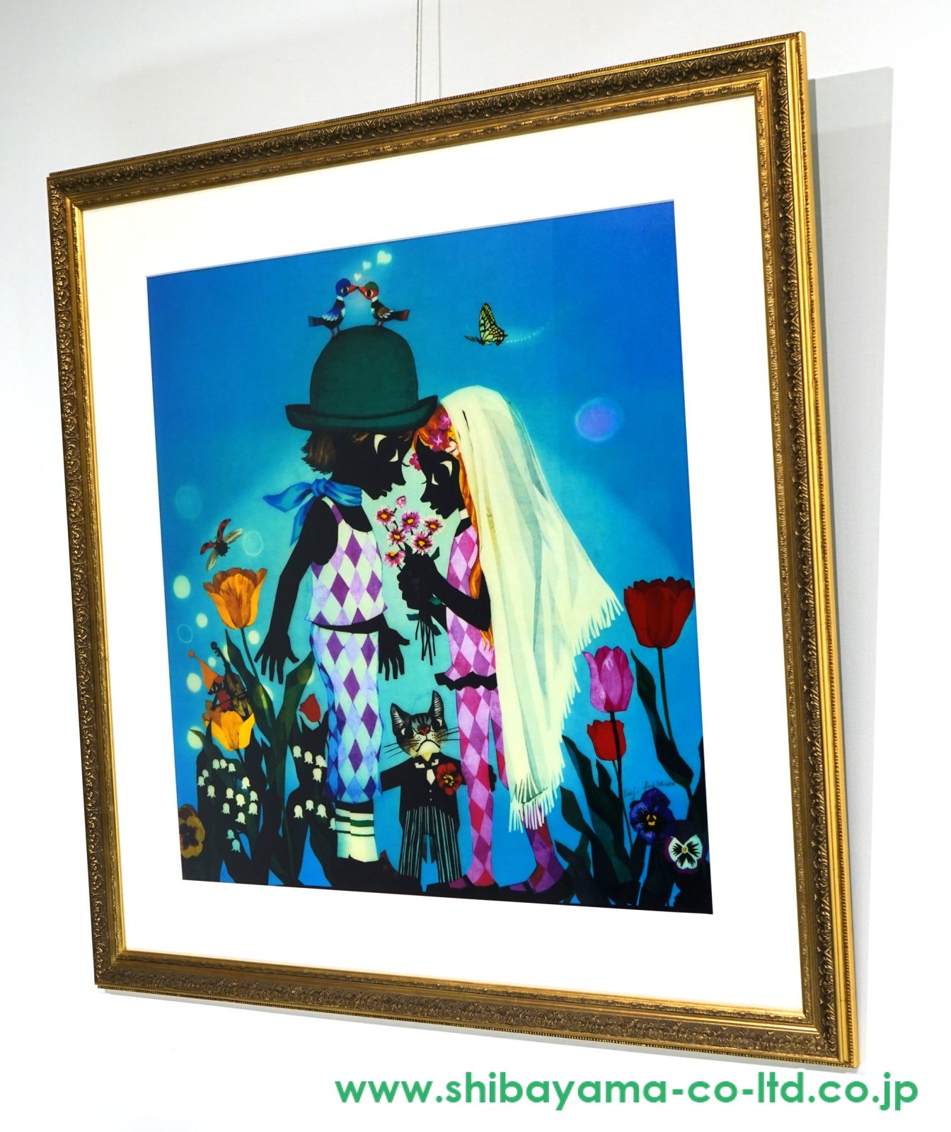 版画　中村好絵　リトグラフ　朝のささやき　逸品　箱入　J191 13901_ea002b72d3a28740dc132083