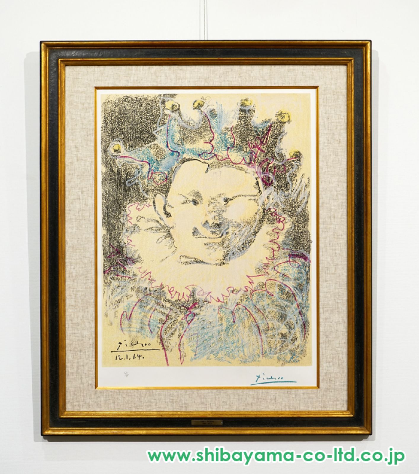 パブロ・ピカソ 鉛筆画 額縁付き　リトグラフ Yahoo!オークション - 真作 パブロ・ピカソ リトグラフ