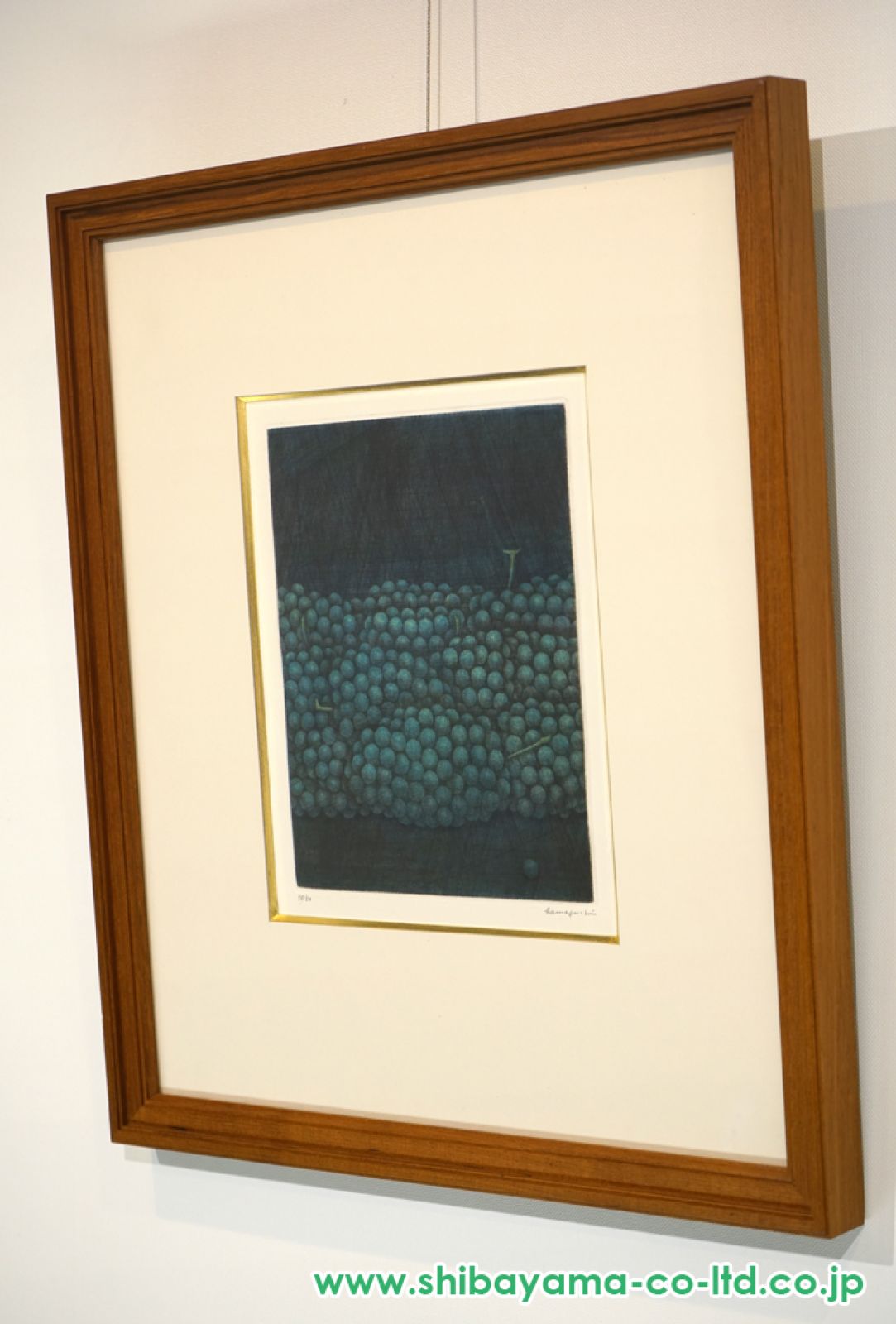 浜口陽三「緑のぶどう」カラーメゾチント :: 絵画買取・販売