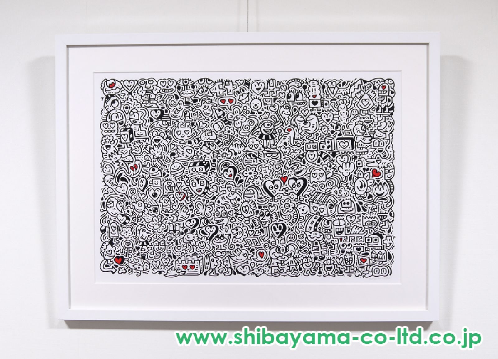 Mr.Doodle「Love Land」ジークレー :: 絵画買取・販売 - シバヤマ