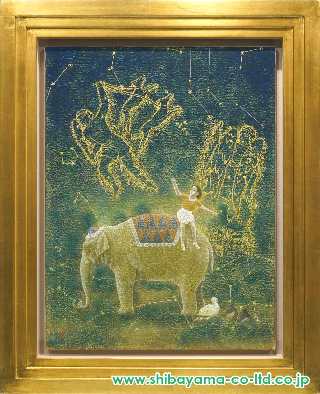 「海からの贈り物」板絵テンペラ画 武宮秀鵬「星の贈り物 乙女座」テンペラ P12号 :: 絵画買取