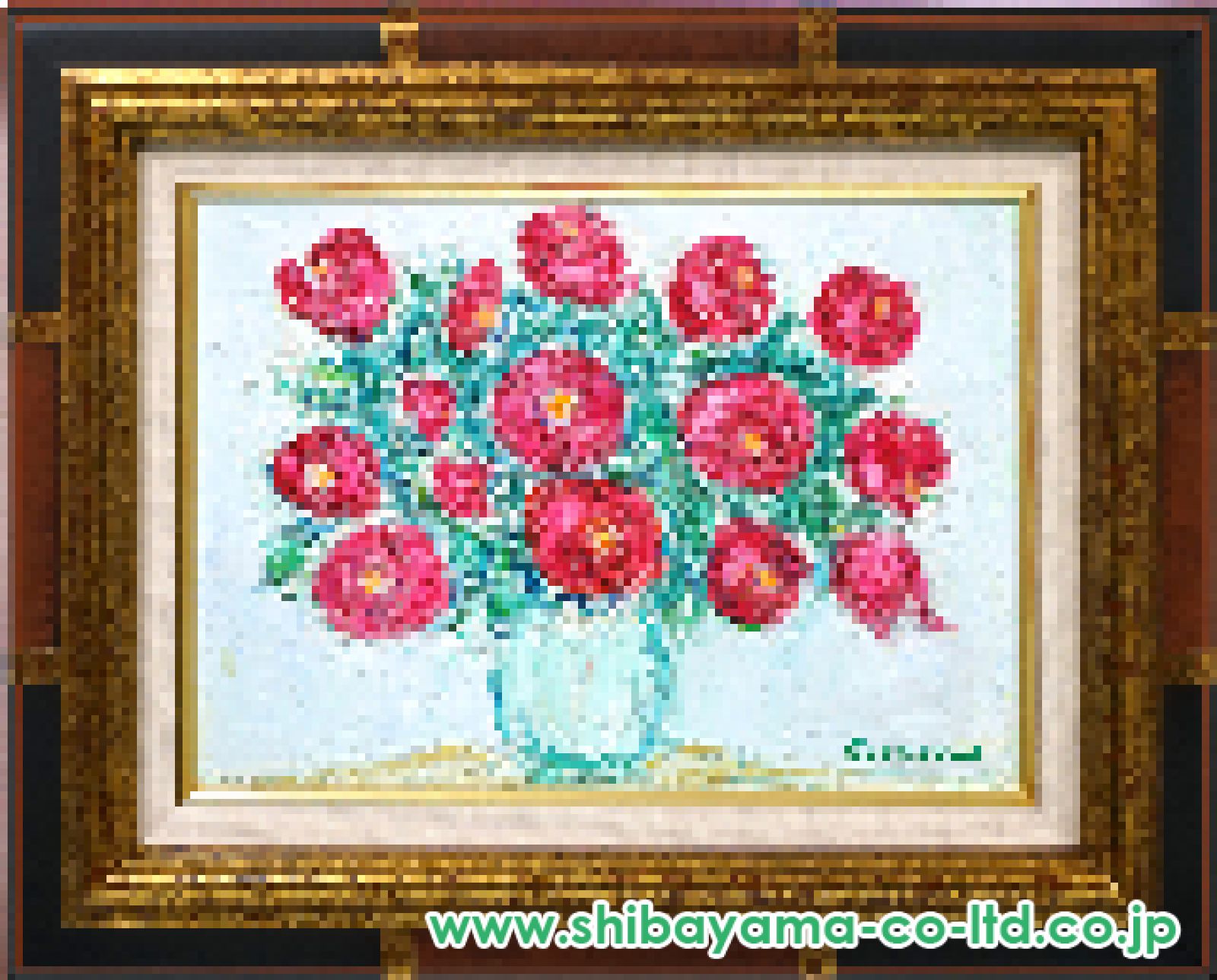 アンドレ・コタボ「赤いバラ」油彩 4号 :: 絵画買取・販売 - シバヤマ