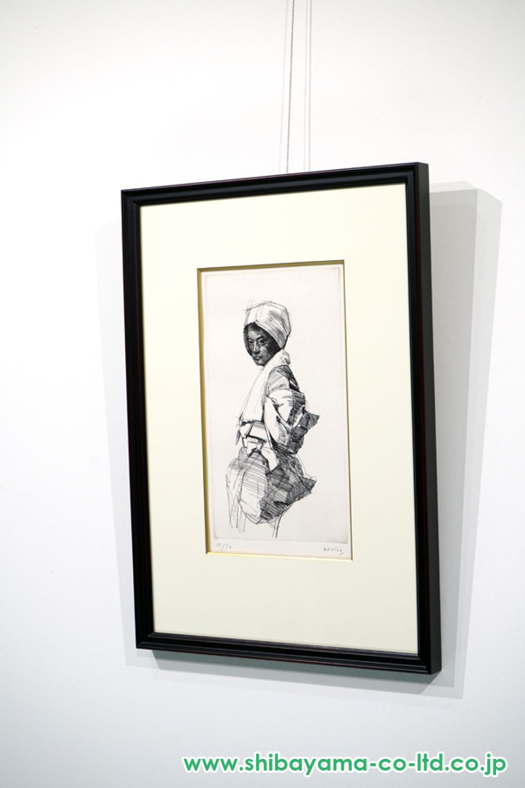 小磯良平「白川女（d）」エッチング :: 絵画買取・販売 - シバヤマ