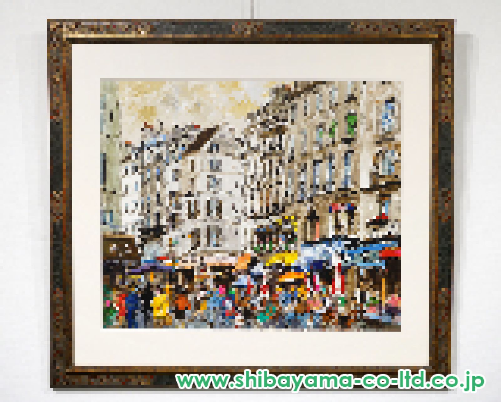 児玉幸雄「パリのカフェ」水彩 :: 絵画買取・販売 - シバヤマ