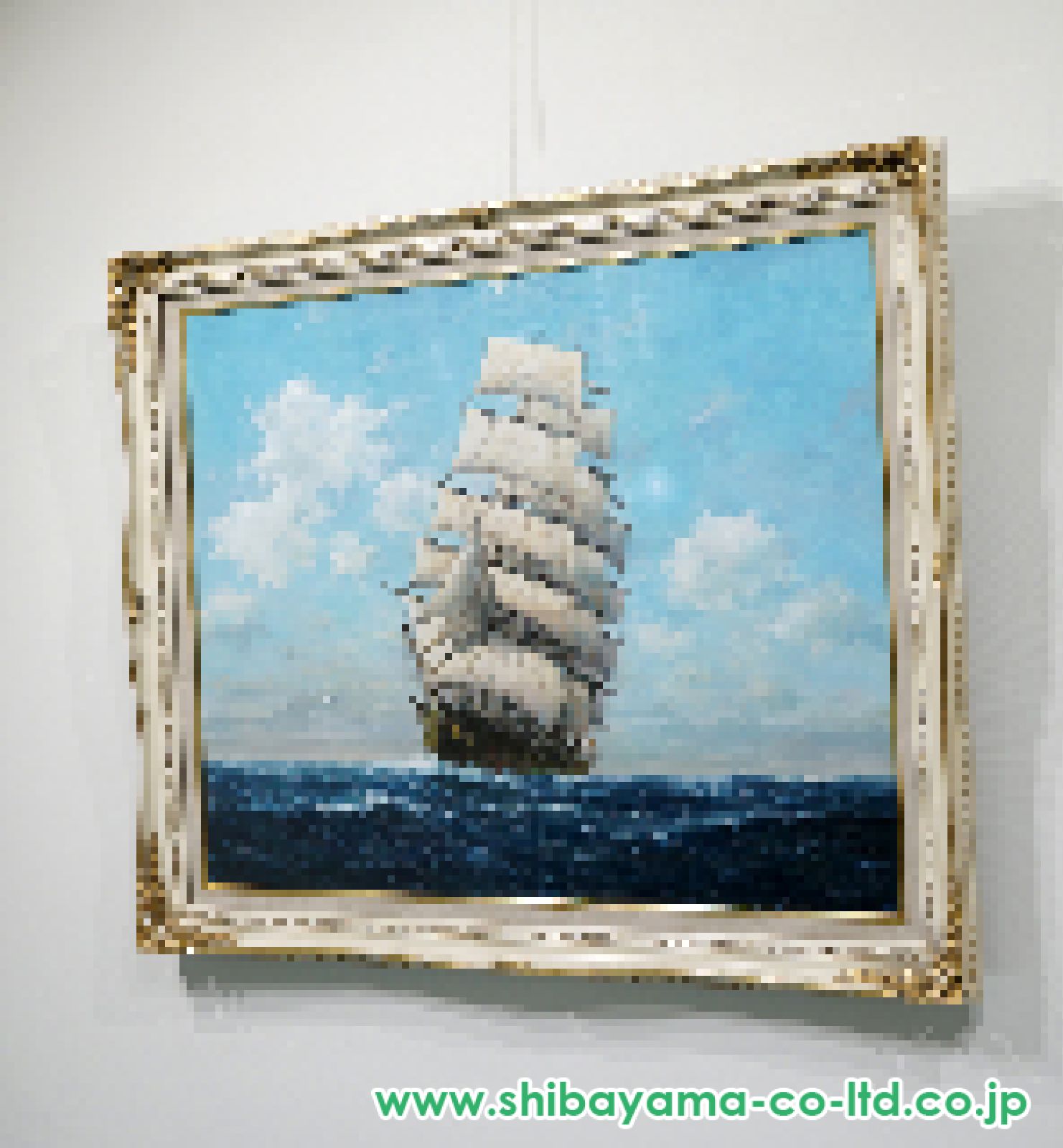 鈴木政輝「帆船」油彩 30号 :: 絵画買取・販売 - シバヤマ