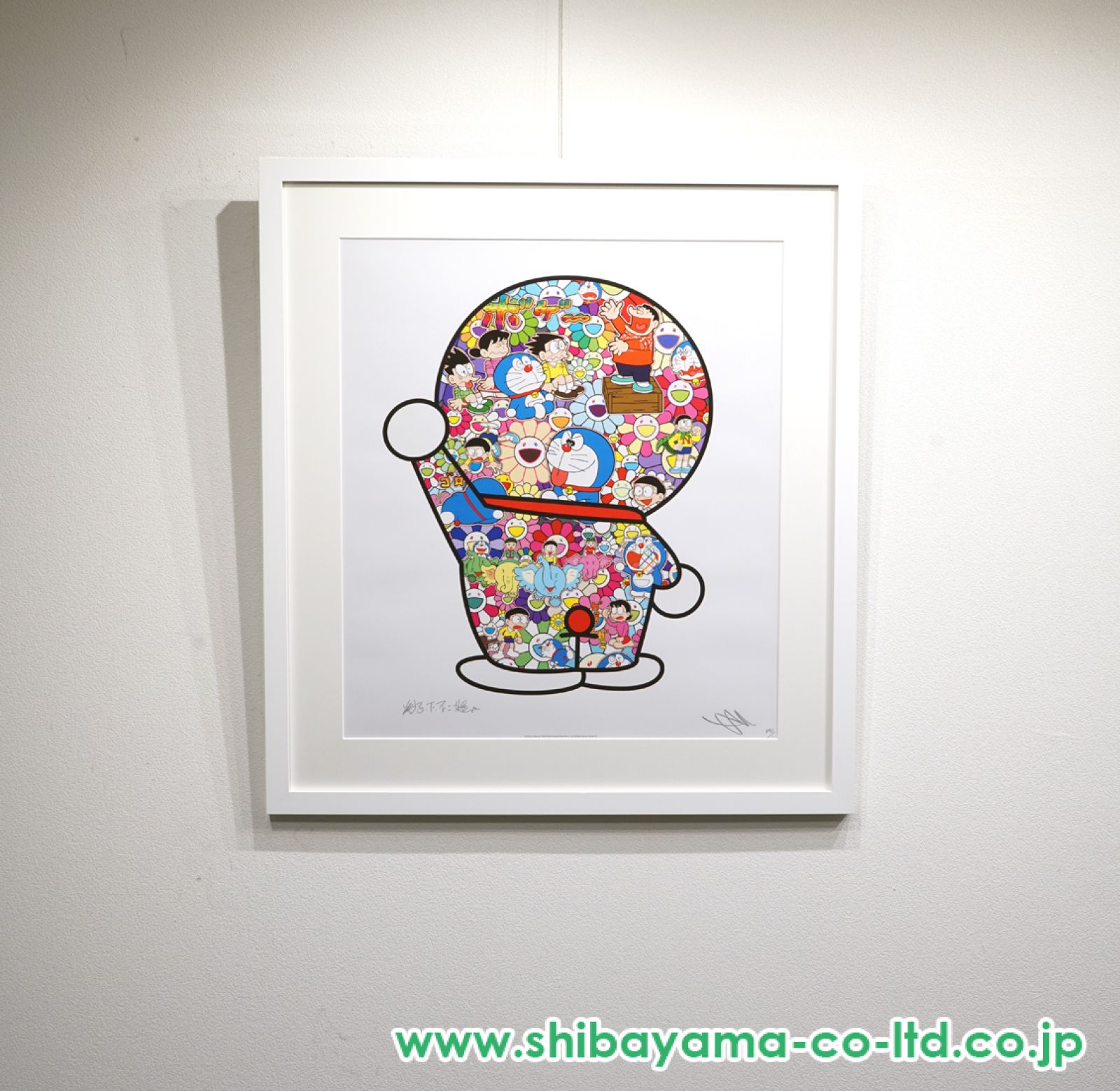 g*様 ドラえもんさあ行こう!　村上隆　リトグラフ　版画　額装　作品証明付 g*様 ドラえもんさあ行こう! 村上隆 リトグラフ 版画 額装 作品