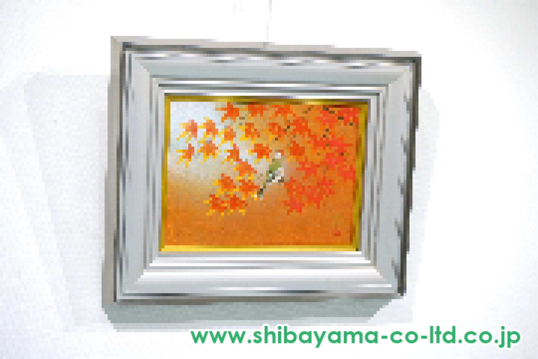 川島睦郎「紅葉」日本画 4号 :: 絵画買取・販売 - シバヤマ