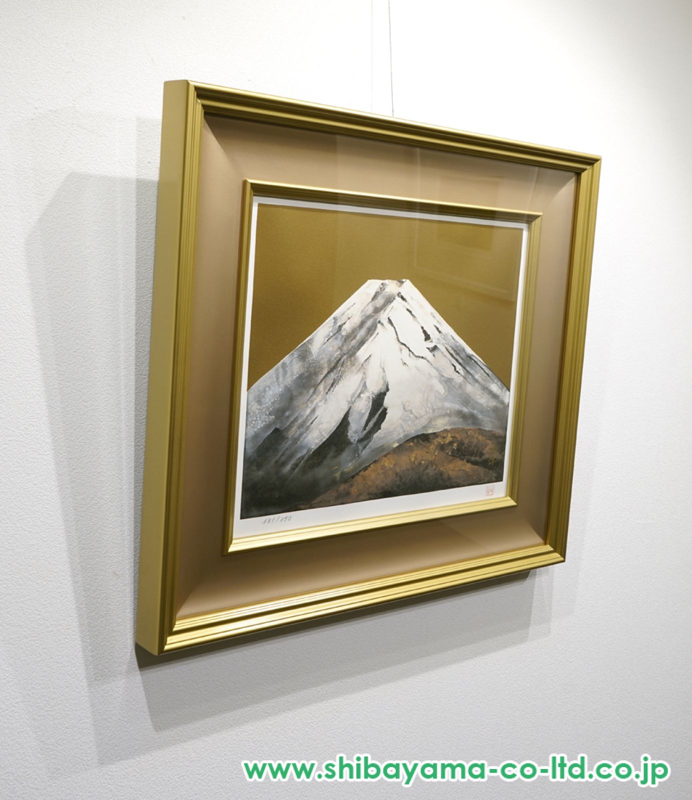 奥村　土牛、谷川岳、希少な画集より、新品高級額装付、版上サイン入り 版画 「富嶽」 | ｜正光画廊