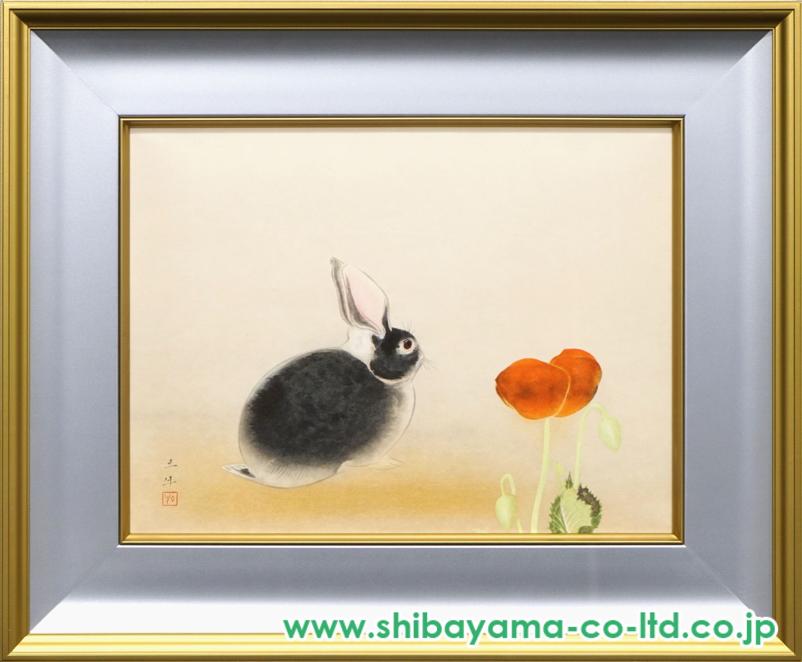 奥村土牛「兎」リトグラフ :: 絵画買取・販売 - シバヤマ
