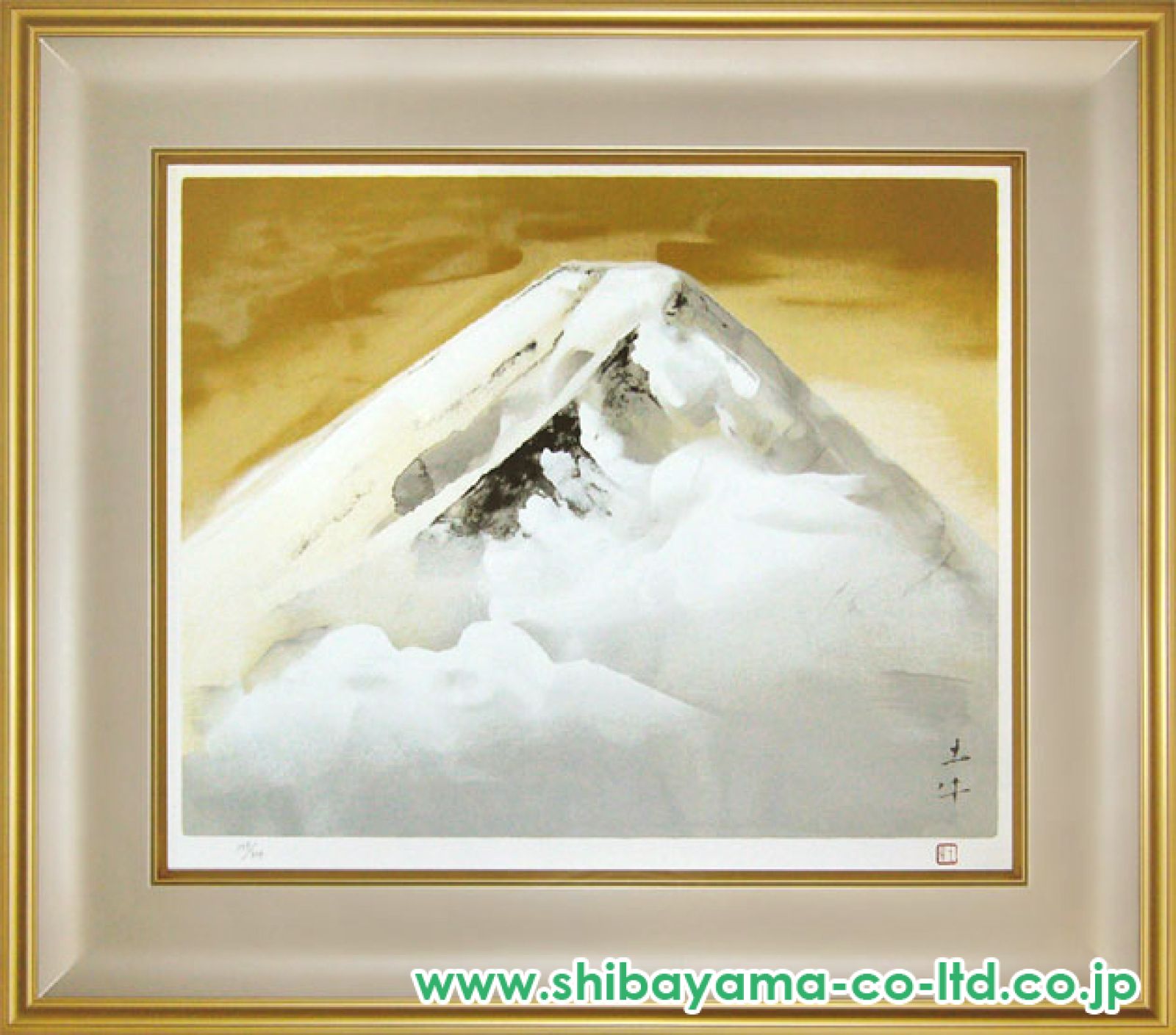 奥村土牛「寿富士」シルクスクリーン :: 絵画買取・販売 - シバヤマ