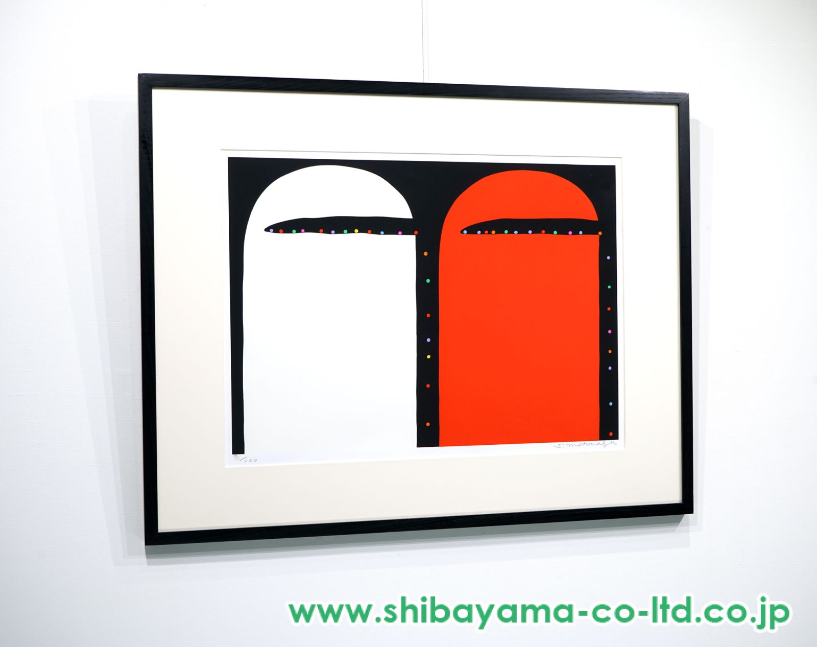 【真作】【額装品】元永定正『むかいあっているあかとみどり』シルクスクリーン 元永定正「まるいあか」シルクスクリーン :: 絵画買取・販売