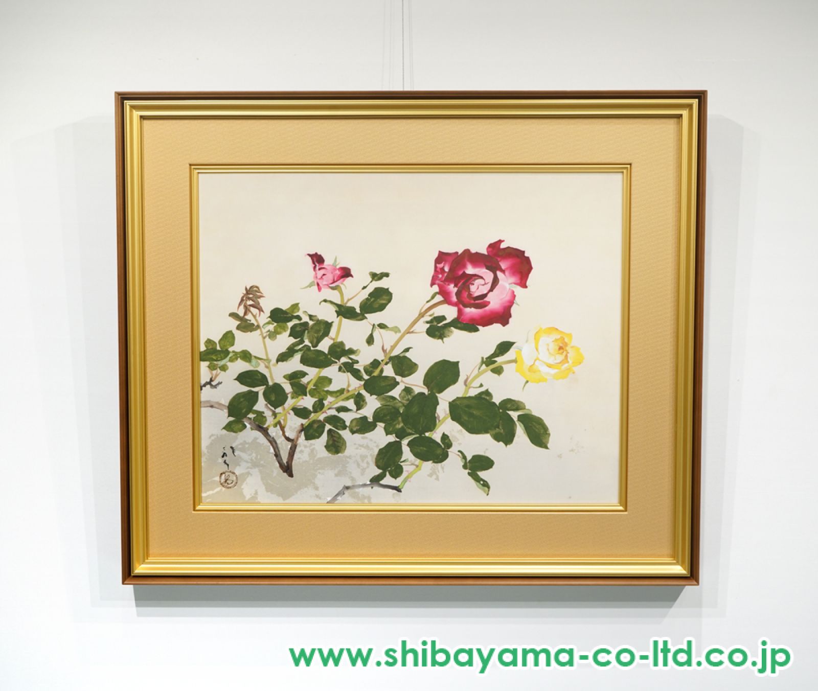 川端龍子「長春花」日本画 :: 絵画買取・販売 - シバヤマ