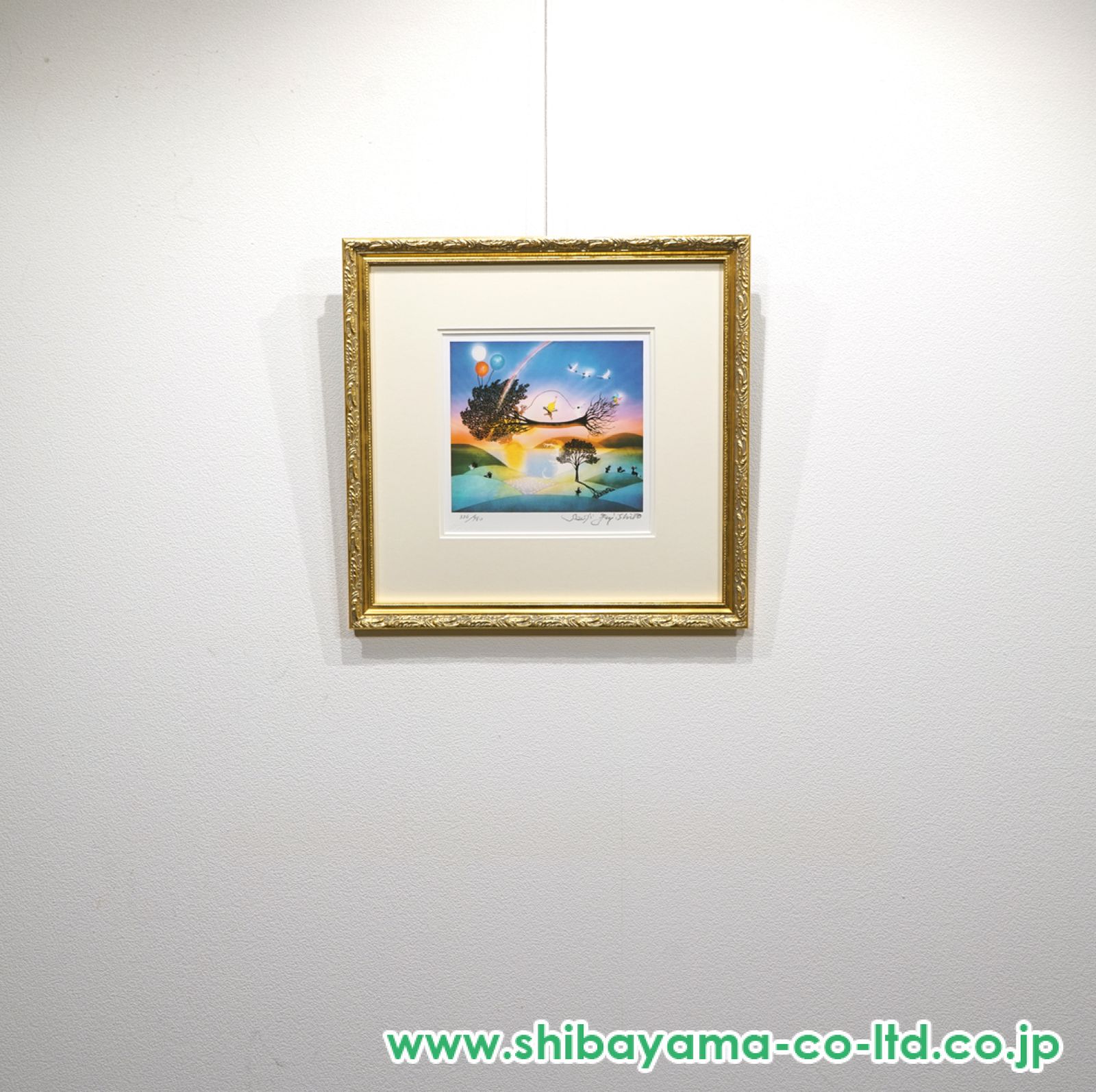 藤城清治「夢がとぶ(S)」リトグラフ :: 絵画買取・販売 - シバヤマ