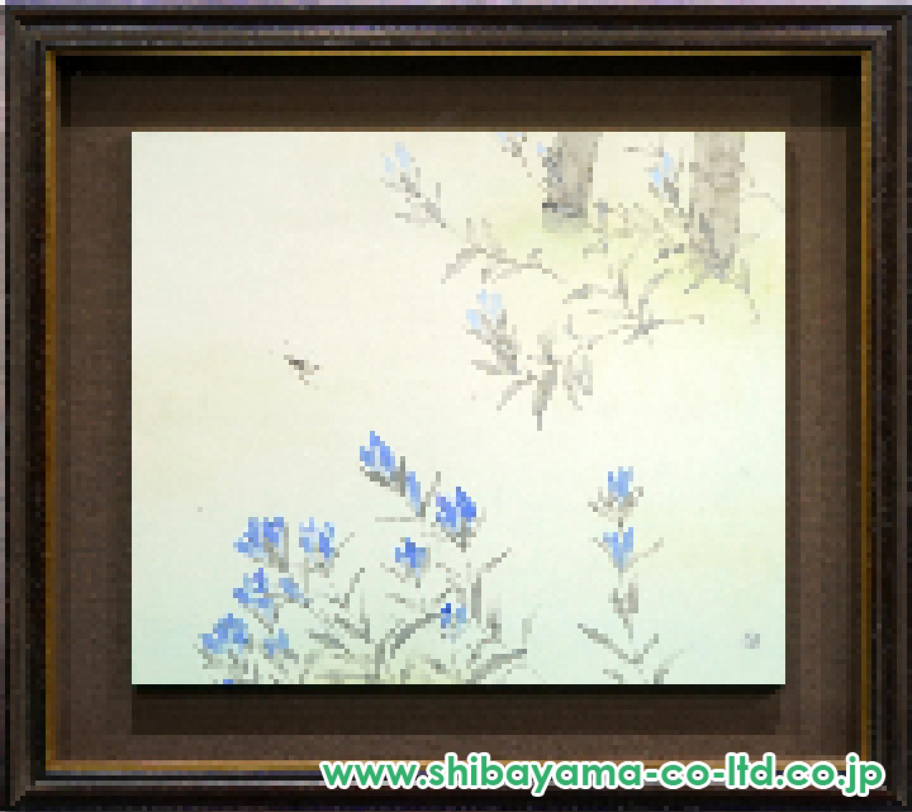 磯部光太郎「Biotop リンドウの庭」日本画 P8号 :: 絵画買取・販売