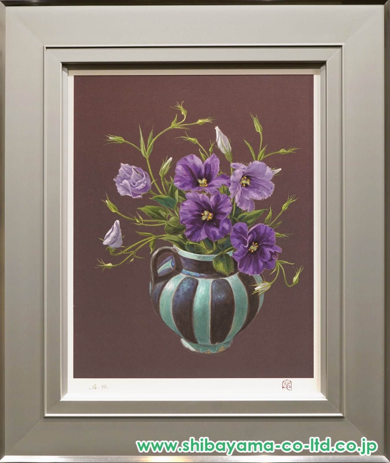 杉山寧「華」リトグラフ :: 絵画買取・販売 - シバヤマ