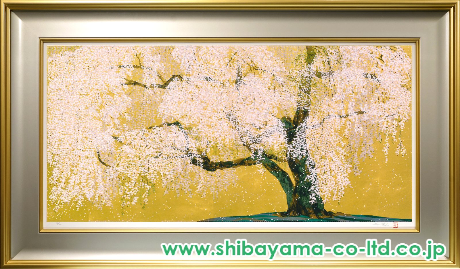 立体絵画の「醍醐桜」 醍醐寺の桜、金屏風で咲き誇る 中国・上海の画家、方攸敏さんが