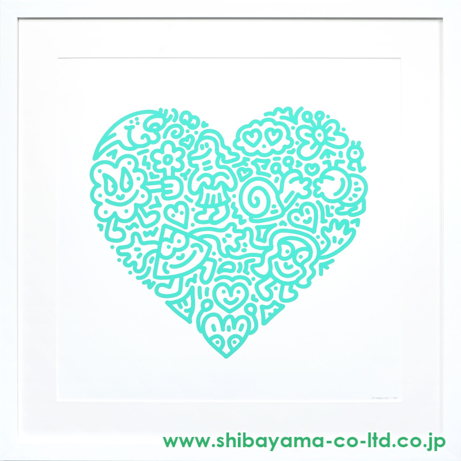 シルクスクリーン 版画 脳手足心　BE 別珍 サイン入り 田島征三 シルクスクリーン「花と蝶」/ Tashima Seizo Screen