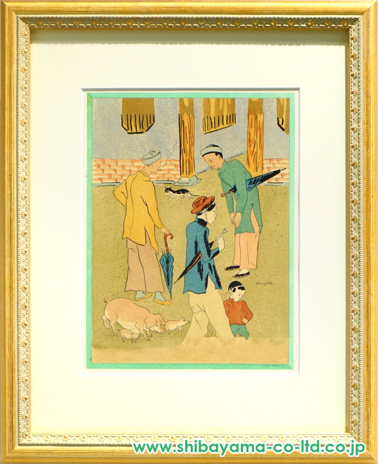 藤田嗣治「中毒に就てより『PL.2』」リトグラフ :: 絵画買取・販売