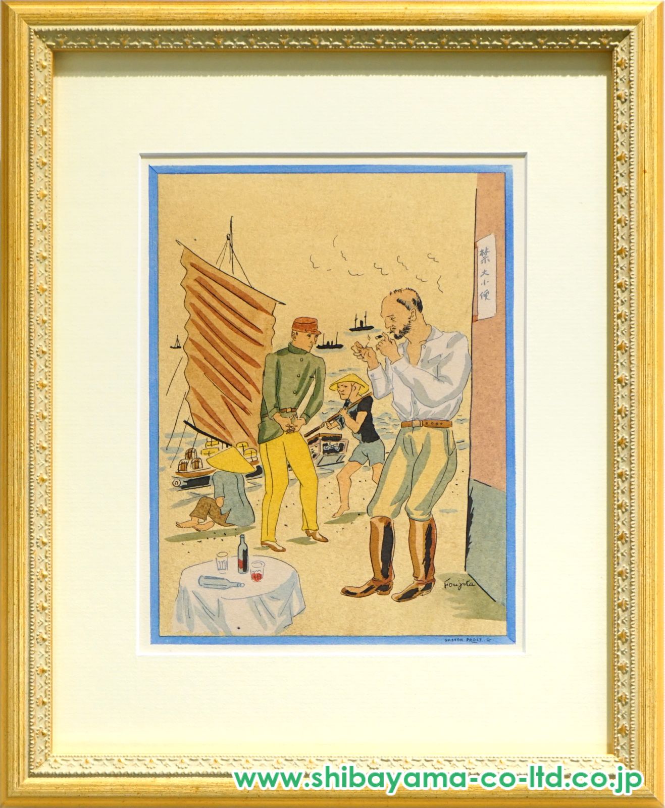 藤田嗣治「中毒に就てより『PL.3』」リトグラフ :: 絵画買取