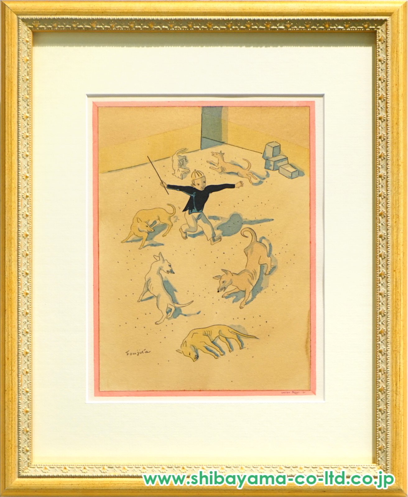 藤田嗣治「中毒に就てより『PL.6』」リトグラフ :: 絵画買取