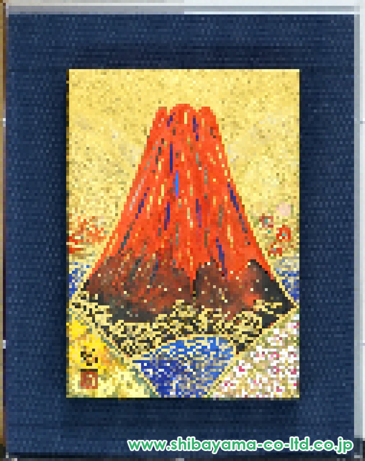 平松礼二「赤富士春秋」日本画 SM :: 絵画買取・販売 - シバヤマ