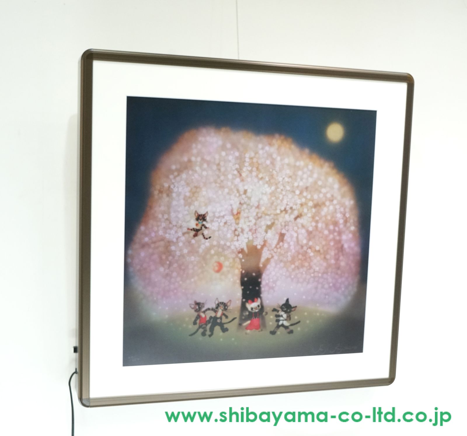 藤城清治 【夜桜】リトグラフ 藤城清治「夜桜」リトグラフ :: 絵画買取・販売 - シバヤマ