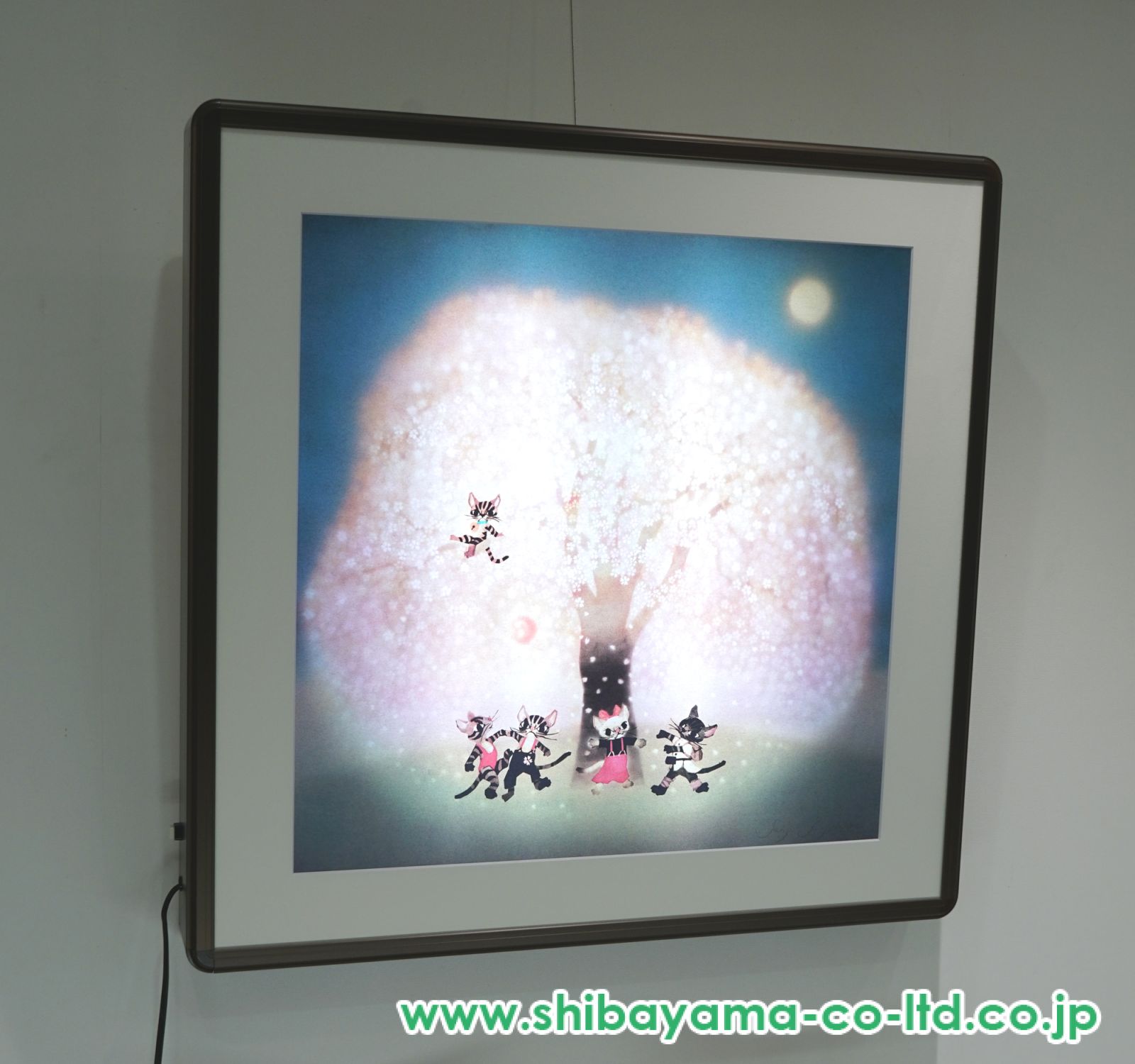 藤城清治 【夜桜】リトグラフ 藤城清治「夜桜」リトグラフ :: 絵画買取・販売 - シバヤマ