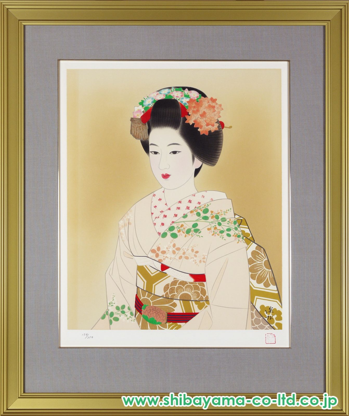 伊東 深水 舞妓 木版画 伊東深水「舞妓」リトグラフ :: 絵画買取・販売 - シバヤマ