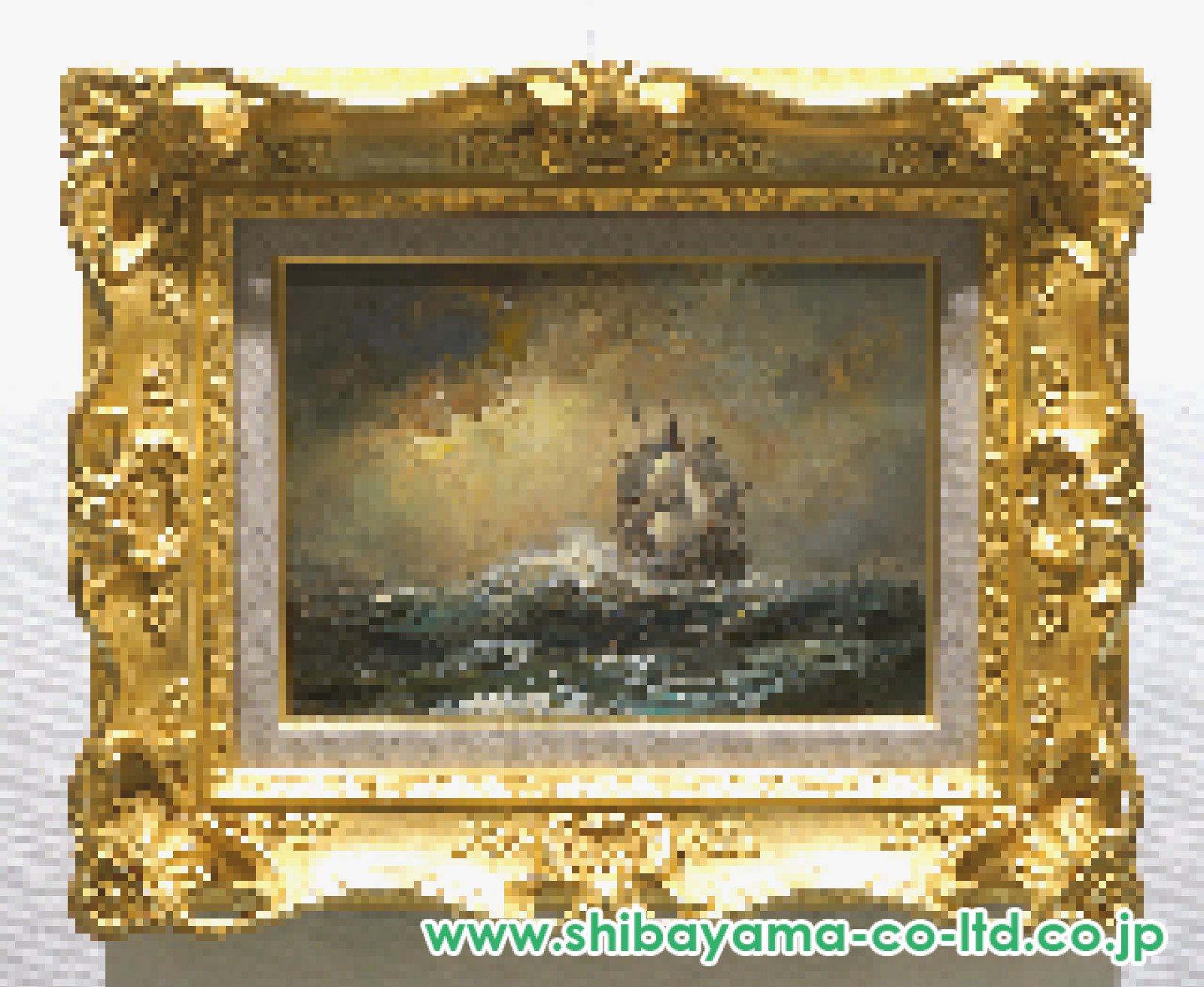 鈴木政輝「怒濤」油彩 :: 絵画買取・販売 - シバヤマ