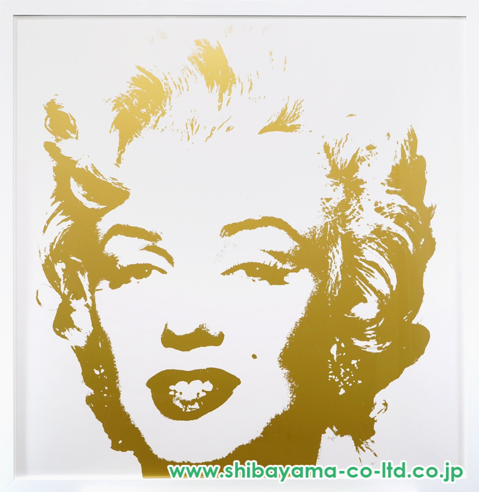 スザンヌマリー　淑女　シルクスクリーン アート 金色 抽象画　額84x111 スザンヌマリー 淑女 シルクスクリーン アート 金色 抽象画 額84x111