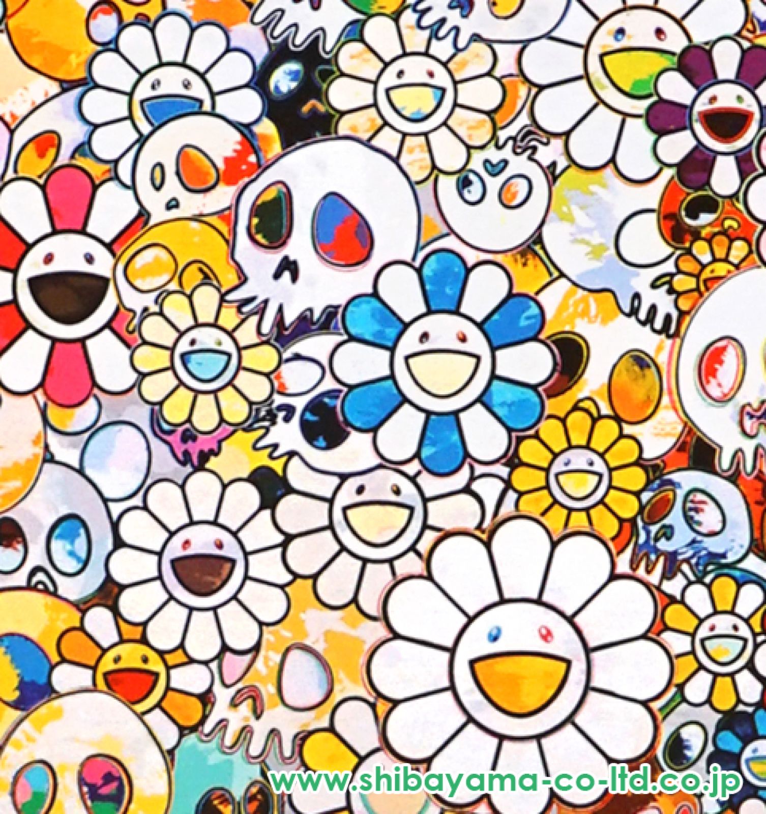 村上隆 ジグソーパズル SKULLS & FLOWERS BLUE Blue Flower & SkullsBlue Flower & Skulls|村上隆Takashi Murakami
