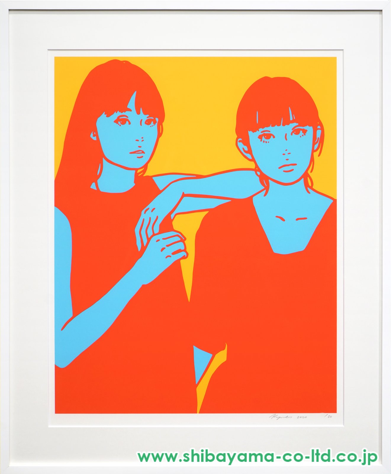 KYNE シルクスクリーン　Untitled, 2023 (Beige) KYNE×NONCHELEEE (キネ×ノンチェリー)「Untitled, 2023 (Beige
