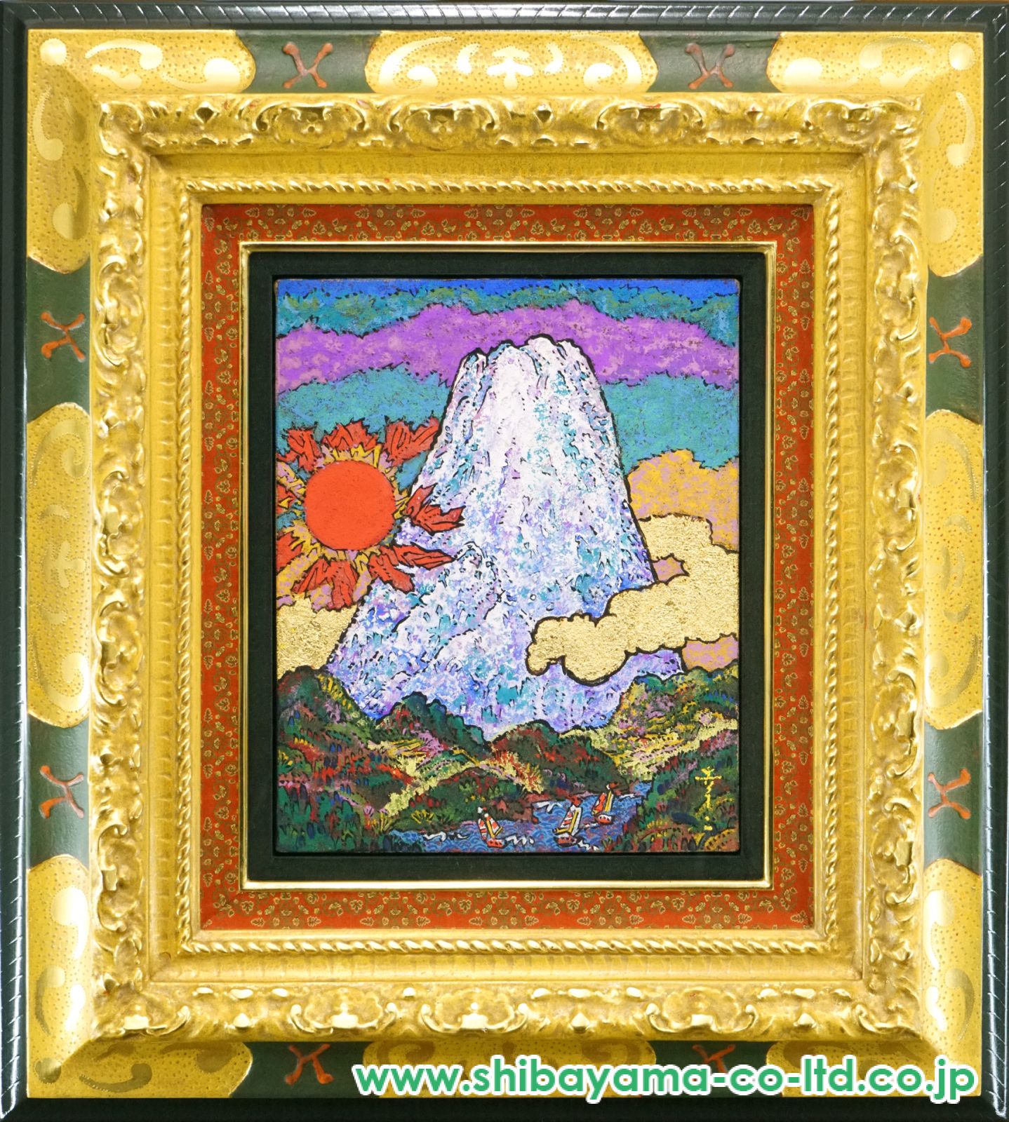 絹谷幸二「旭日大盤石富士山」ミクストメディア 3号 :: 絵画買取・販売