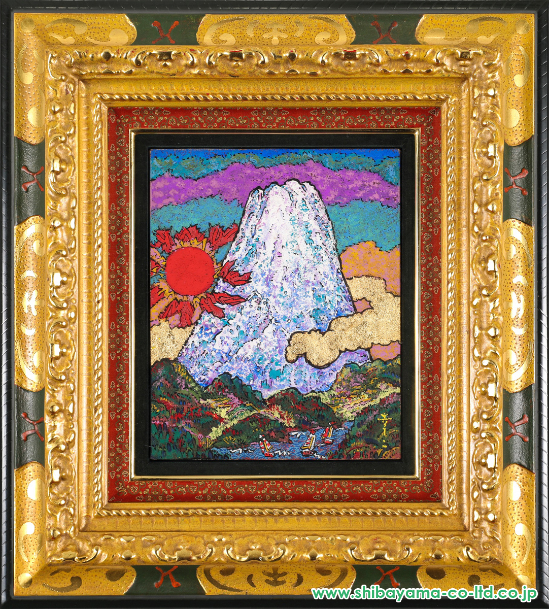 絹谷幸二「旭日大盤石富士山」ミクストメディア 3号 :: 絵画買取・販売