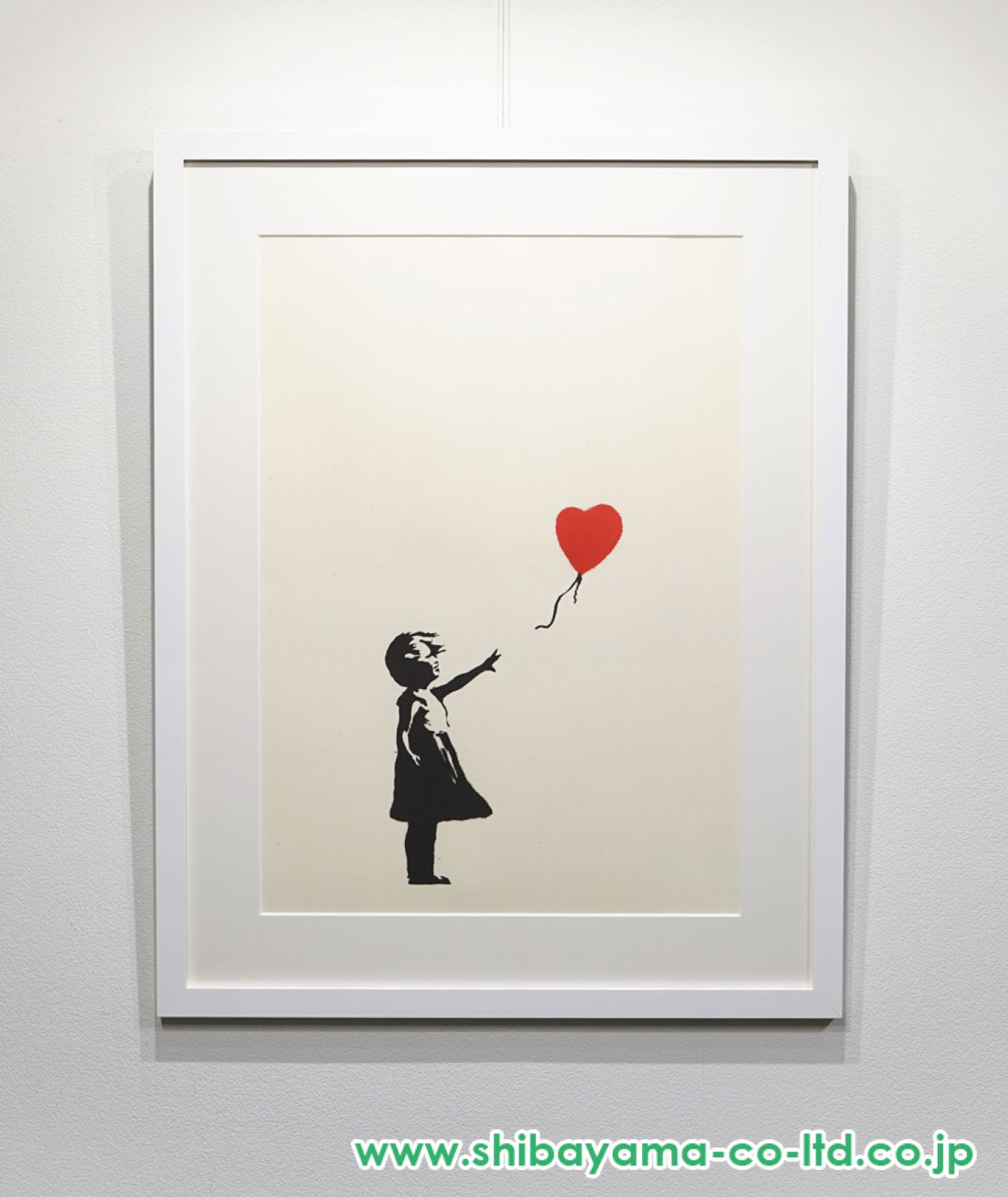 Banksy - Girl with balloon PINK WCP COA付 Girl With Balloon Pink WCP Reprpduction COA付き|バンクシー