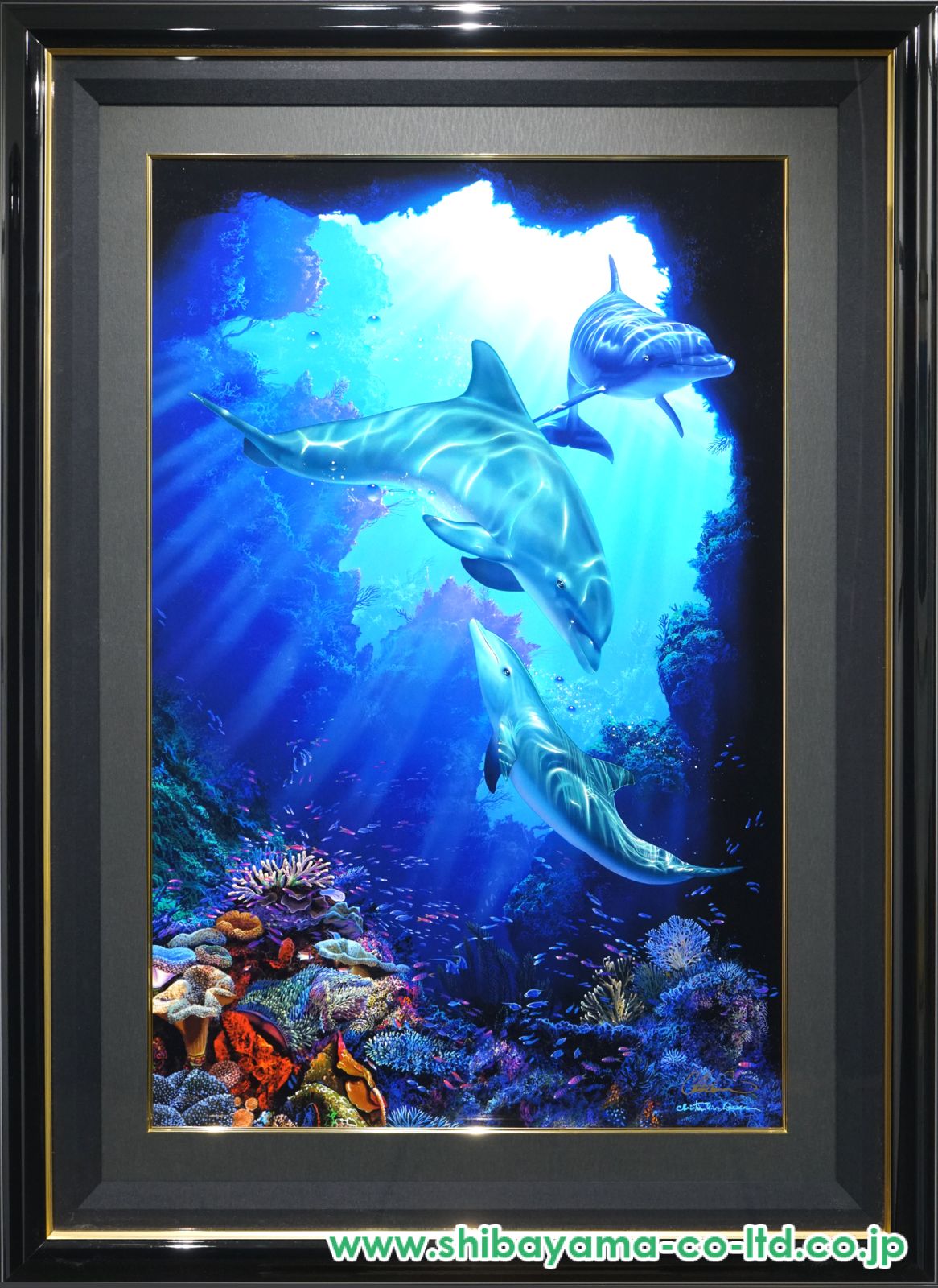 クリスチャン ラッセン　サンクチュアリ ラッセン ミニアート「サンクチュアリ」額縁 2種展開 絵画