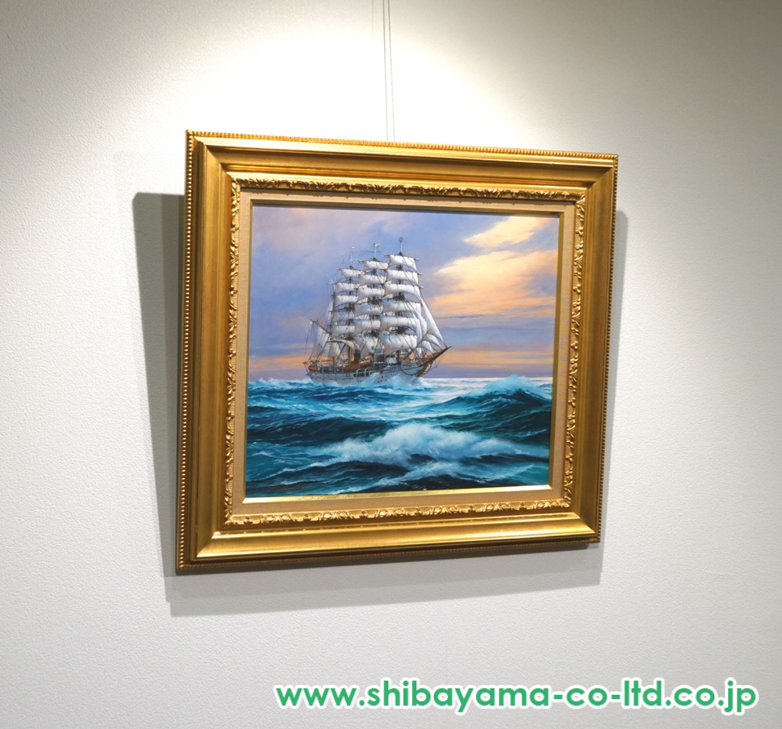 梶田達二「翔洋満帆(初代日本丸)」洋画 10号 :: 絵画買取・販売
