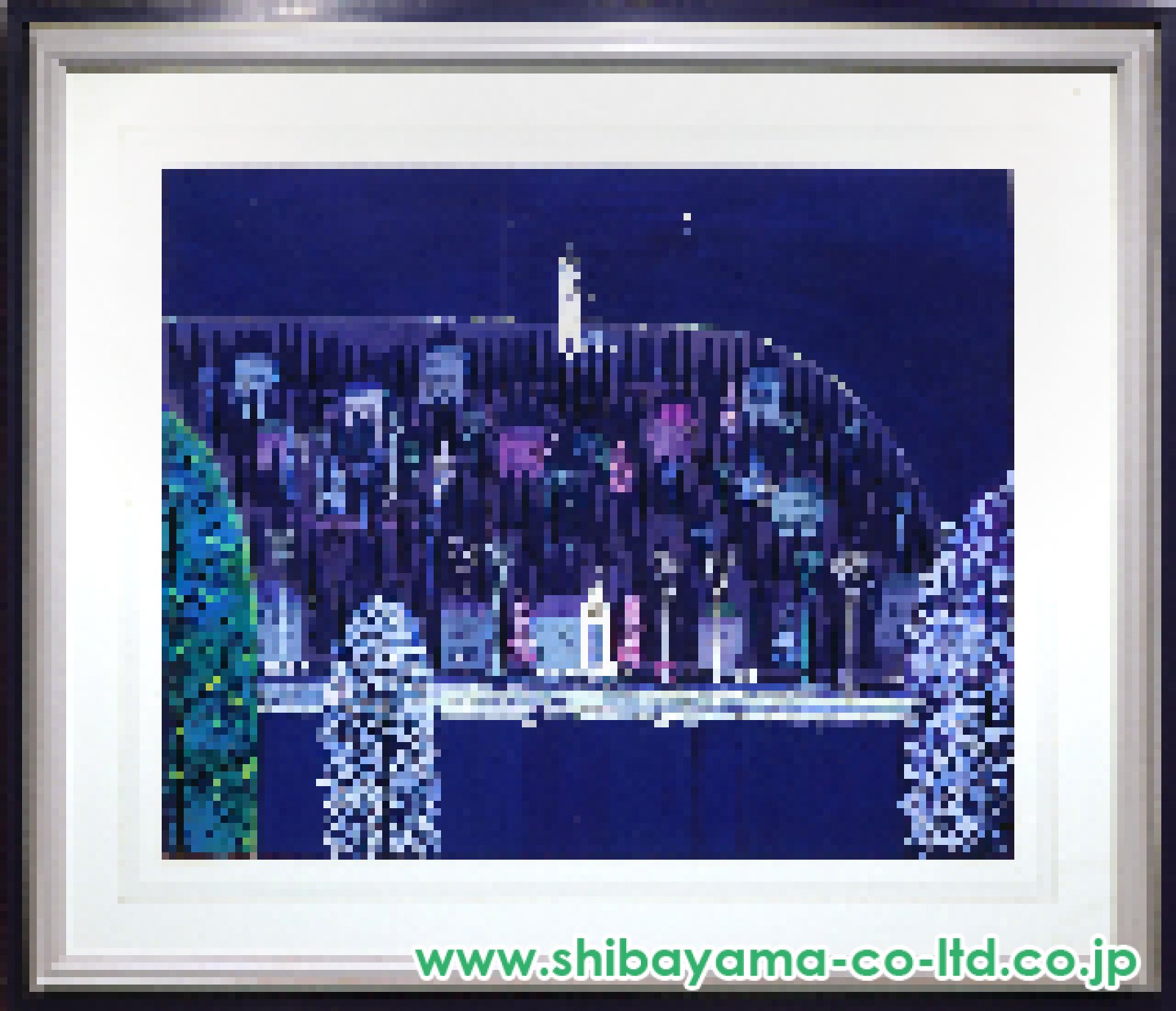 早川義孝「リラ咲く村の夜」ガッシュ P20号 :: 絵画買取・販売 - シバヤマ