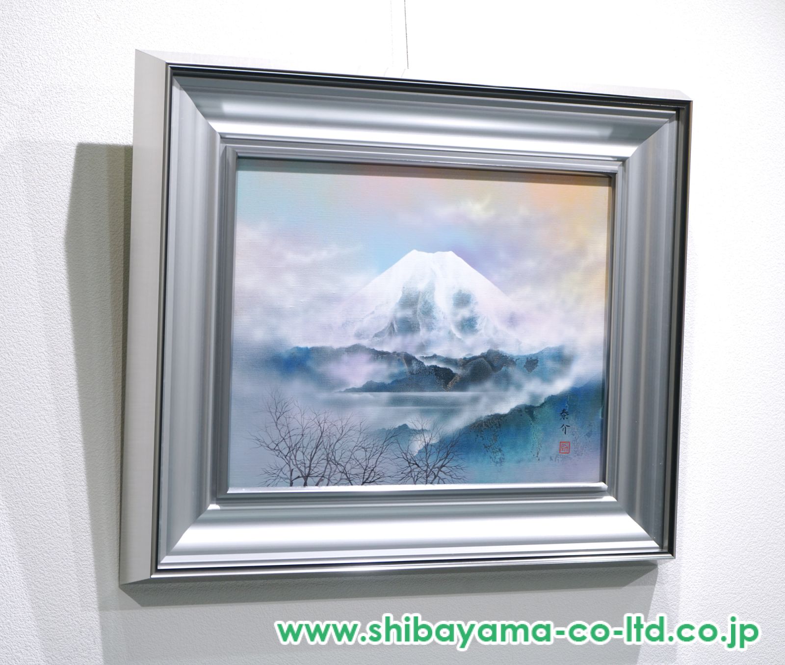 浜田泰介「湖峯早春」油彩 6号 :: 絵画買取・販売 - シバヤマ