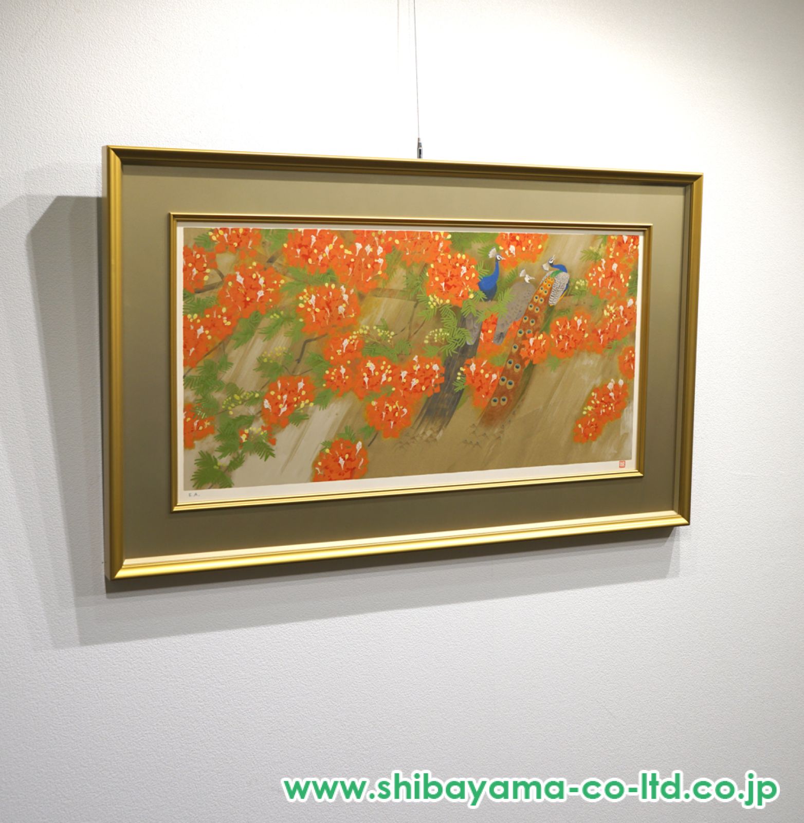 上村松篁「燦雨」シルクスクリーン :: 絵画買取・販売 - シバヤマ