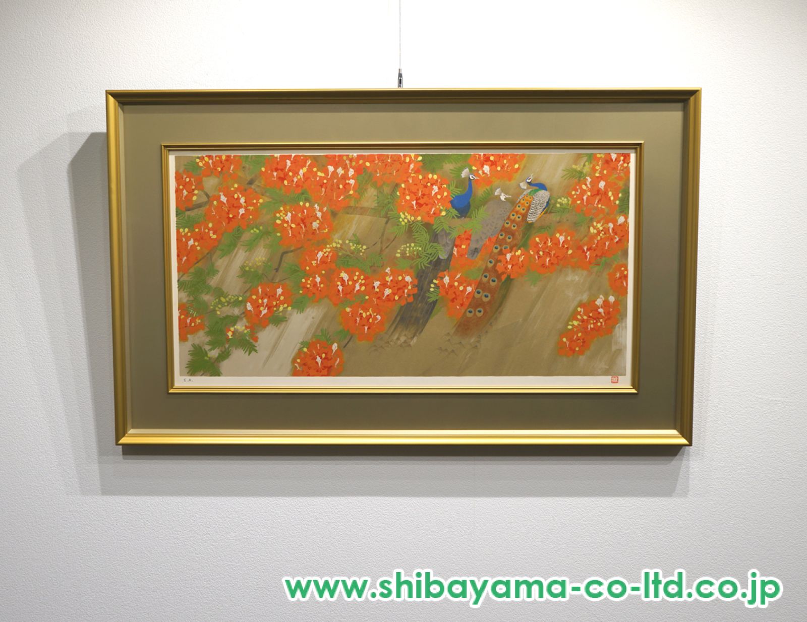 上村松篁「燦雨」シルクスクリーン :: 絵画買取・販売 - シバヤマ