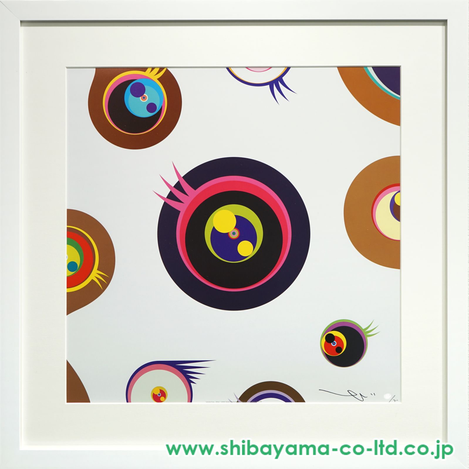 村上隆「めめめくらげ 白1」オフセット・リトグラフ :: 絵画買取