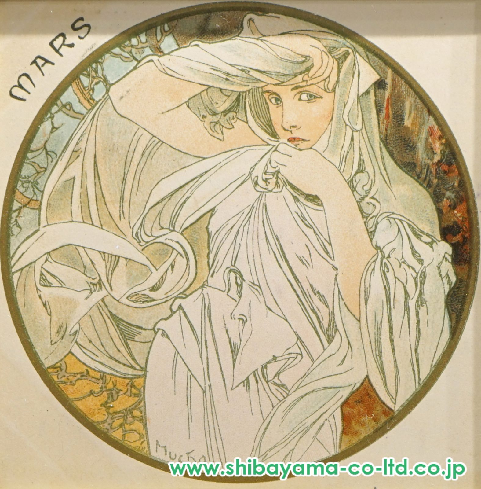 アルフォンス・マリア・ミュシャ「3月」リトグラフ :: 絵画買取