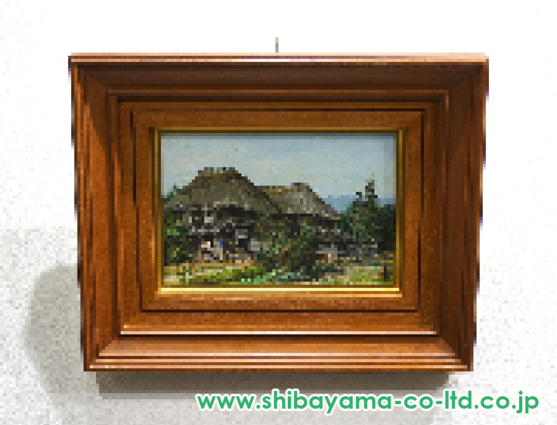 林喜市郎「佐賀くど造り」油彩 SM :: 絵画買取・販売 - シバヤマ