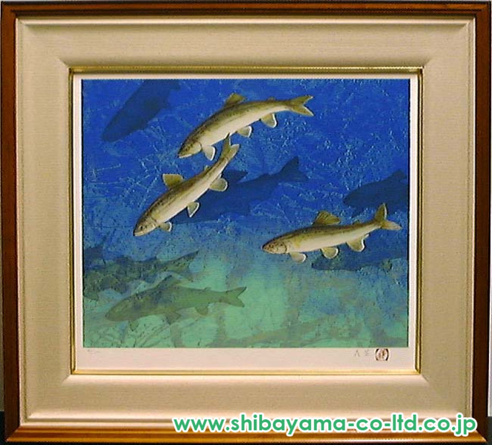 下田義寛「游」リトグラフ :: 絵画買取・販売 - シバヤマ