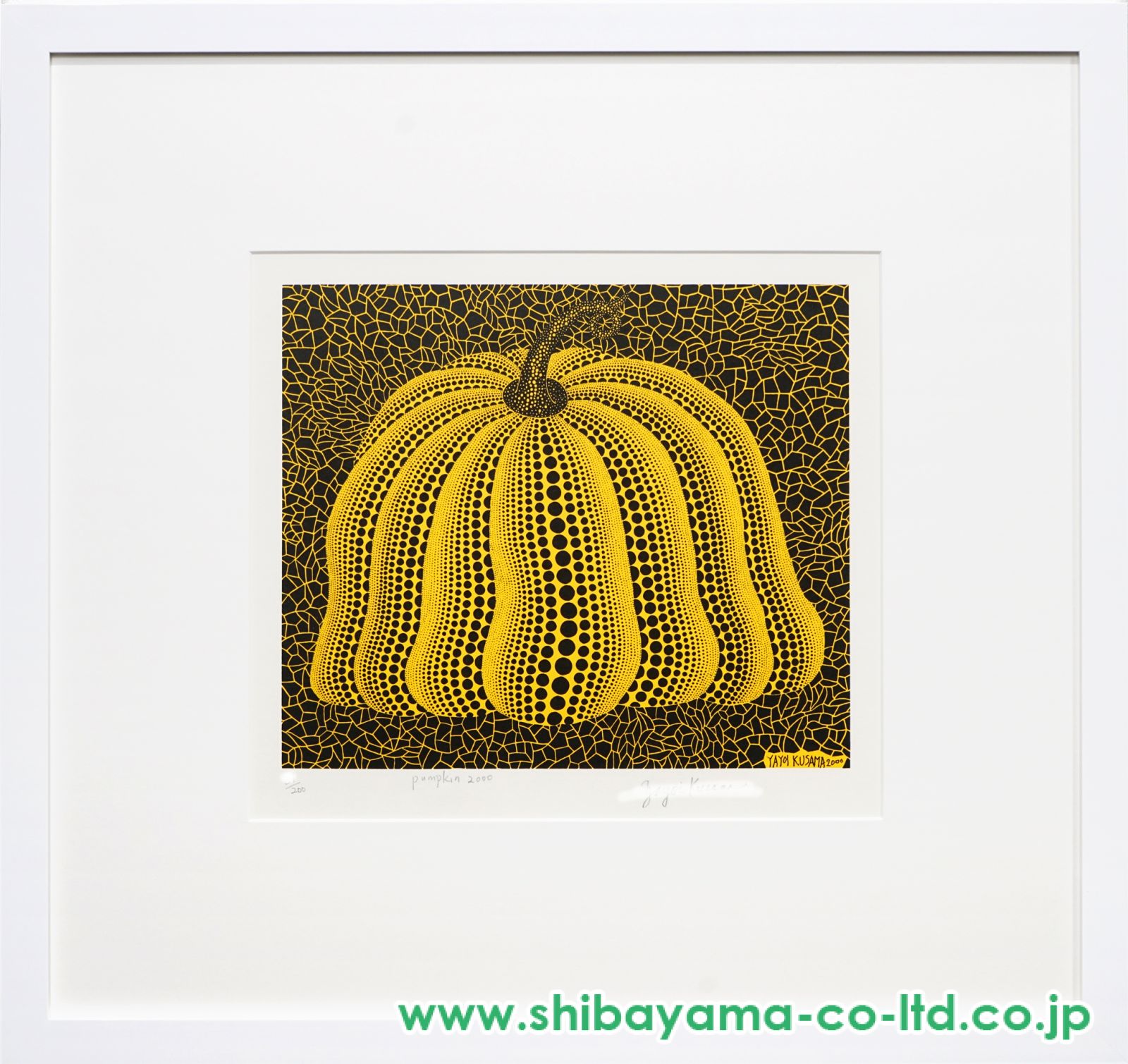 草間彌生「かぼちゃ 2000（黄） 」スクリーンプリント :: 絵画