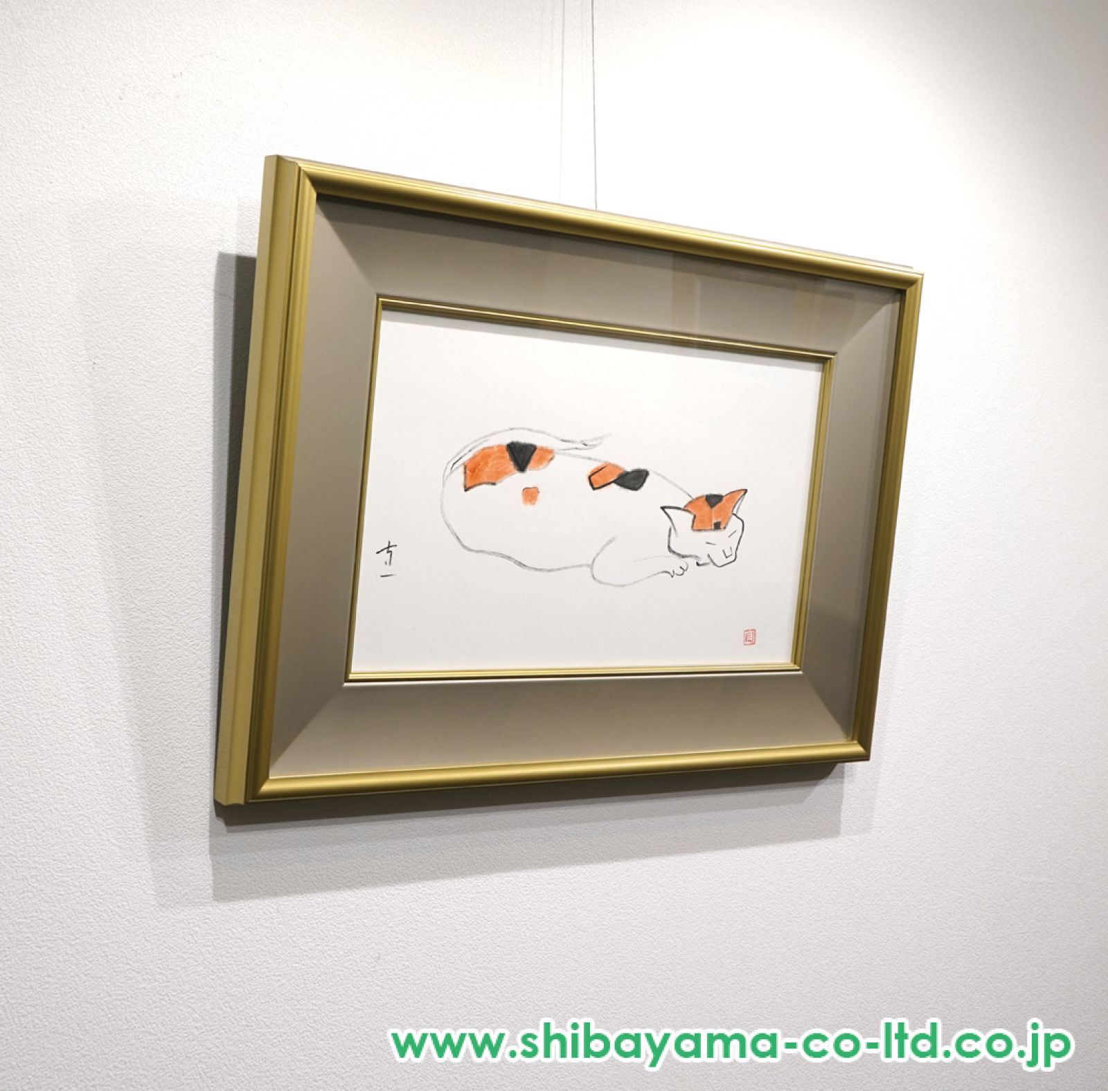 熊谷守一「三毛猫」木版画 :: 絵画買取・販売 - シバヤマ