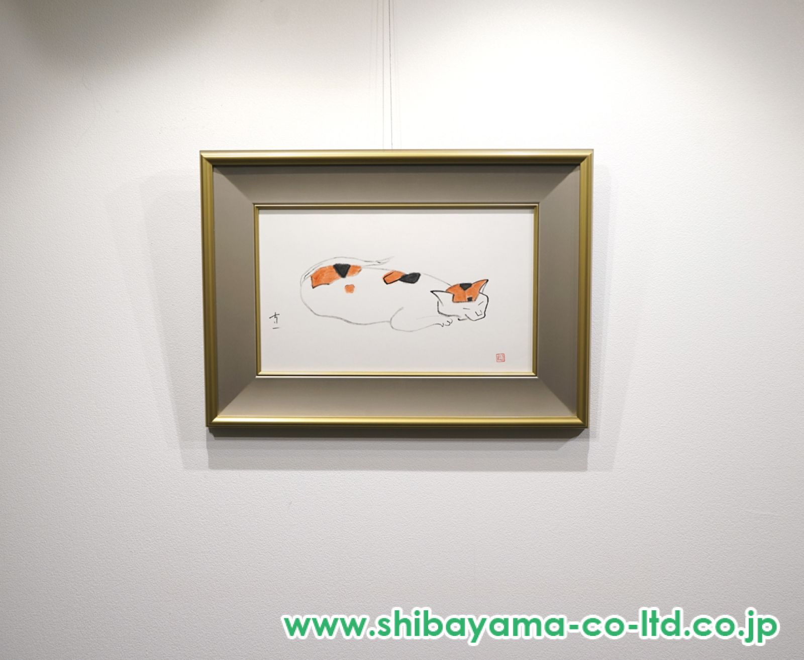 熊谷守一　三毛猫　日本版画院　サイン　印あり　三毛猫　可愛いねこです 熊谷守一 三毛猫 日本版画院 サイン 印あり 三毛猫 可愛いねこ