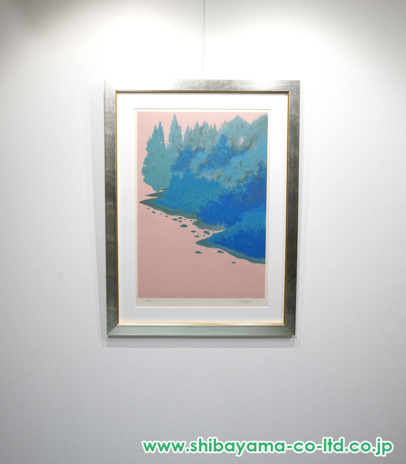 絵画 Chi 千住博「水の惑星 ＃8 青い岸」リトグラフ :: 絵画買取・販売