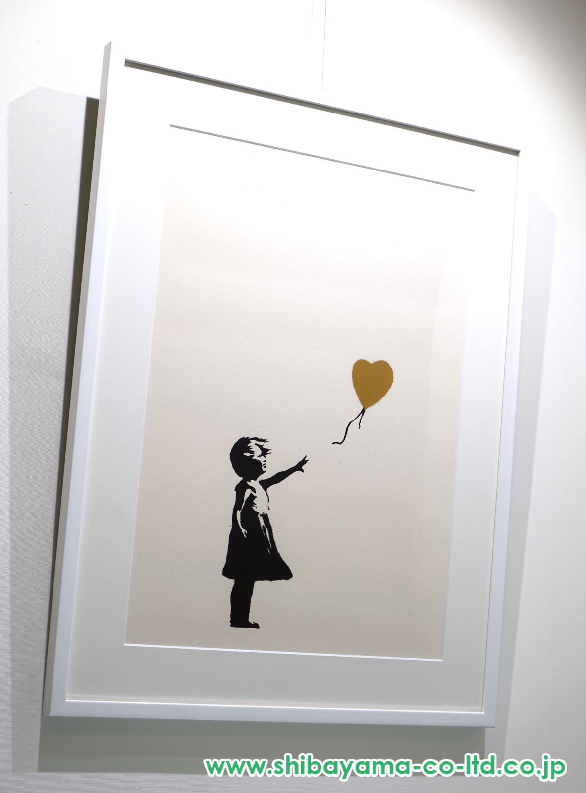 WCP バンクシー GIRL WITH GOLD BALLOON リプロ バンクシー「(WCP)Girl with Balloon(gold)」スクリーンプリント